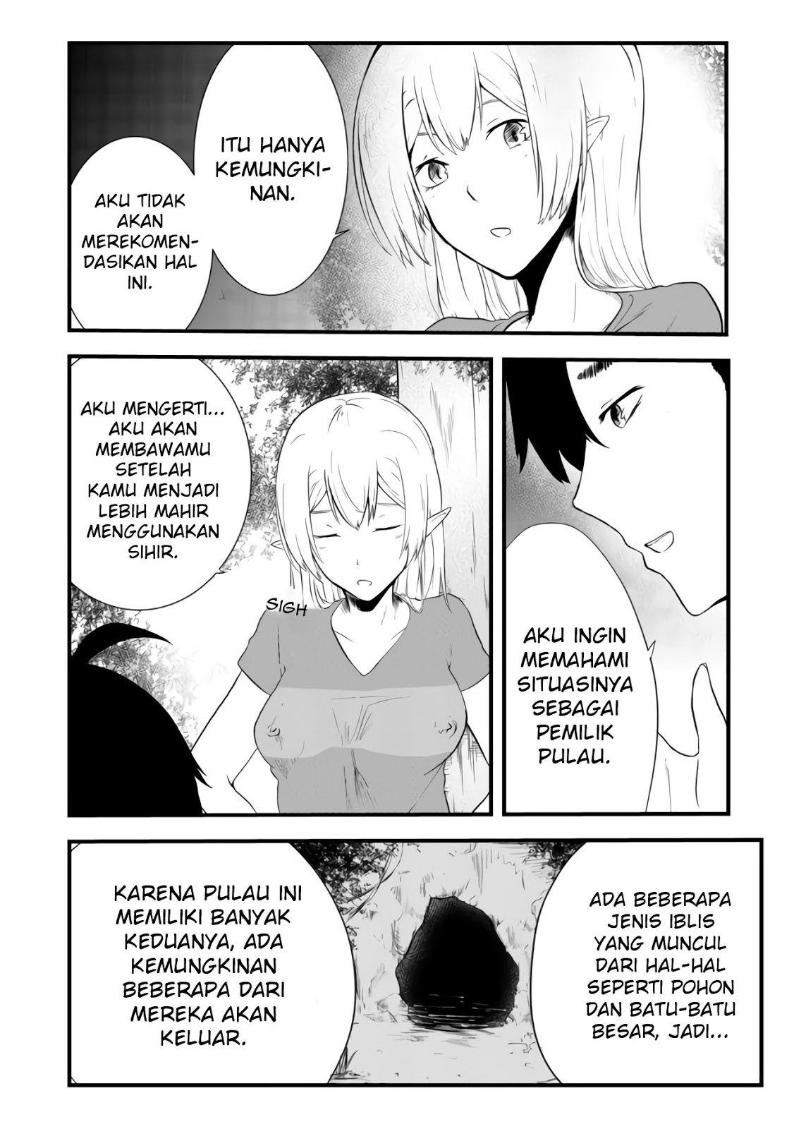 Mujintou De Elf to Kyoudou Seikatsu Chapter 02 Gambar 38