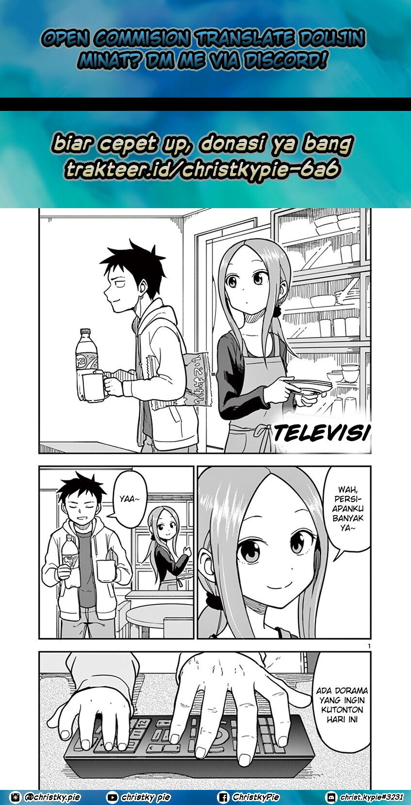 Baca Komik Karakai Jouzu no (Moto) Takagi-san Chapter 126 Gambar 1
