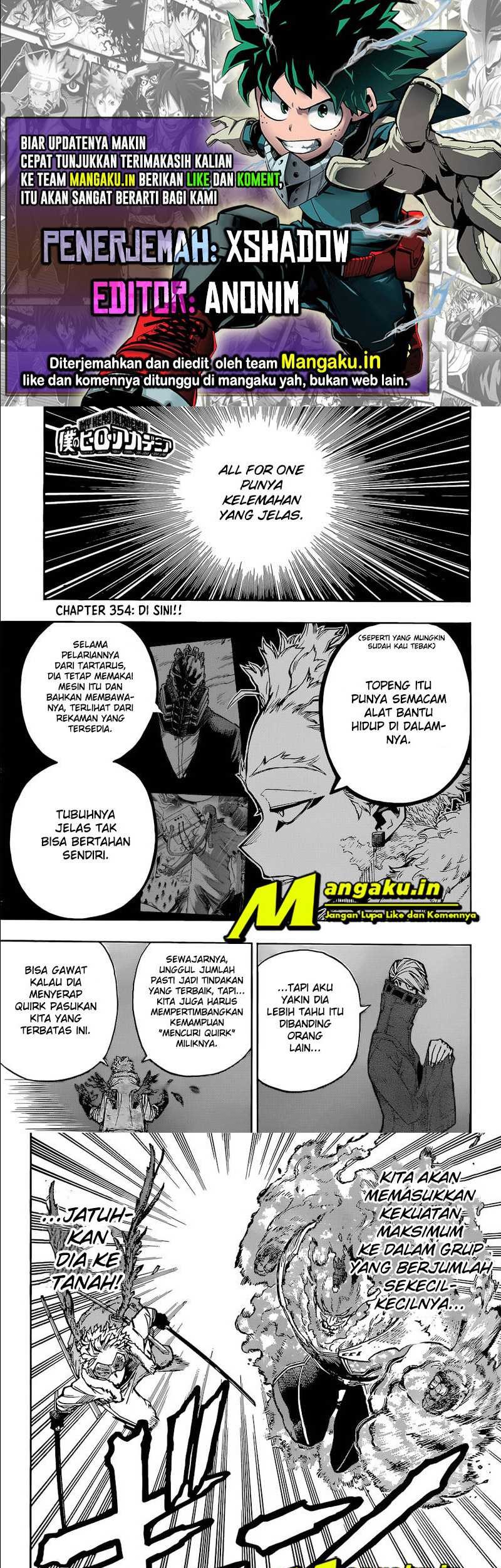 Baca Komik Boku no Hero Academia Chapter 354 Gambar 1
