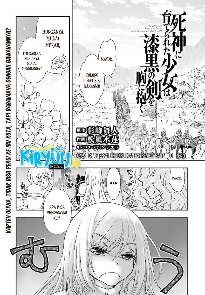Baca Shinigami ni Sodaterareta Shoujo wa Shikkoku no Tsurugi wo Mune ni Idaku Chapter 21 Gambar 2