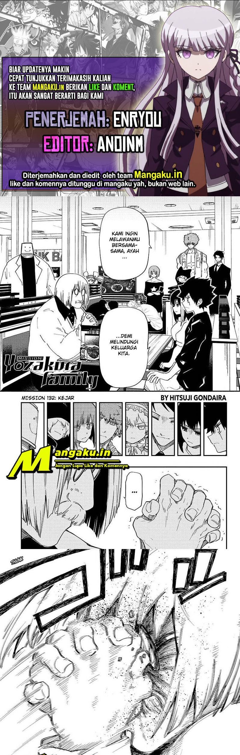 Baca Komik Mission: Yozakura Family Chapter 132 Gambar 1