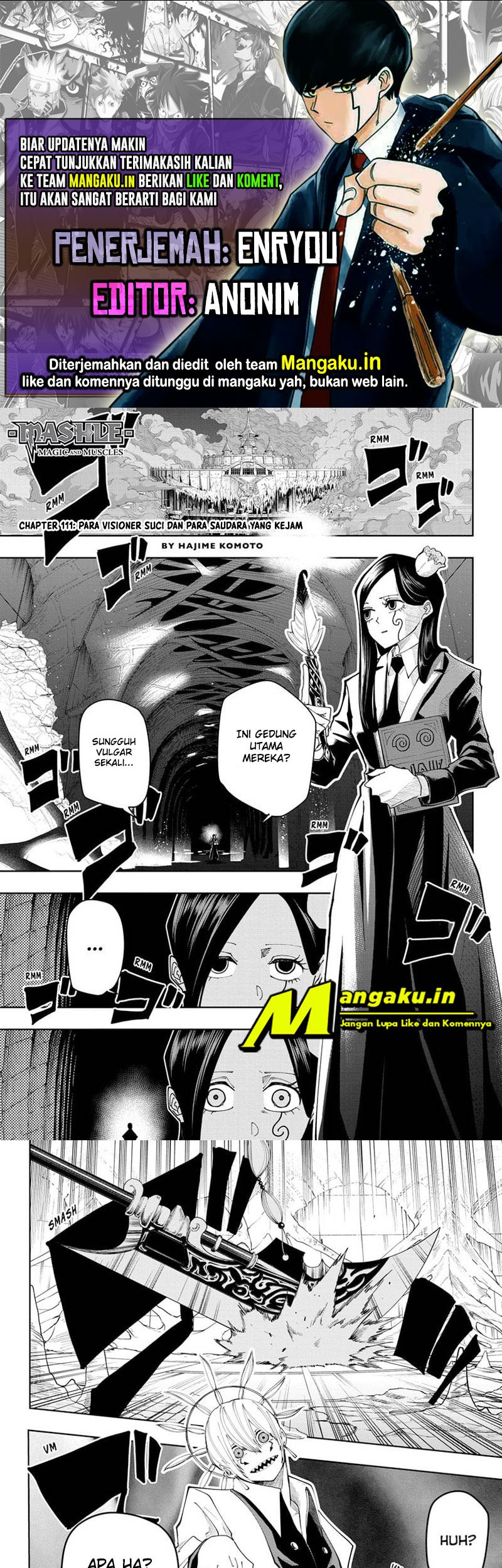 Baca Komik Mashle: Magic and Muscles Chapter 111 Gambar 1