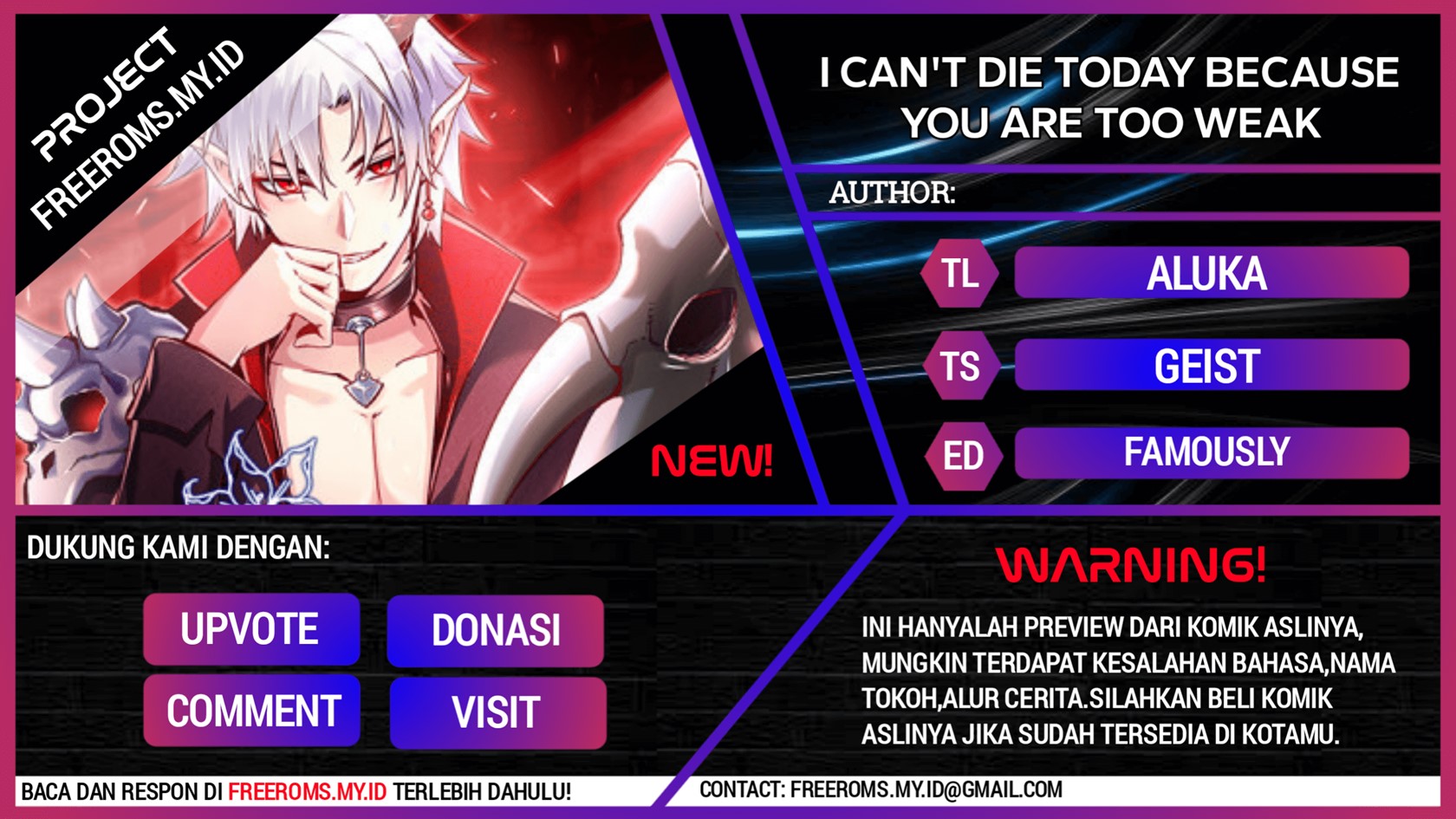 Baca Komik I Can’t Die Today Because You Are Too Weak Chapter 04 Gambar 1