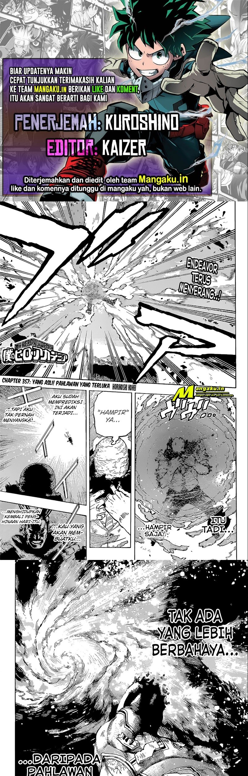 Baca Komik Boku no Hero Academia Chapter 357 Gambar 1