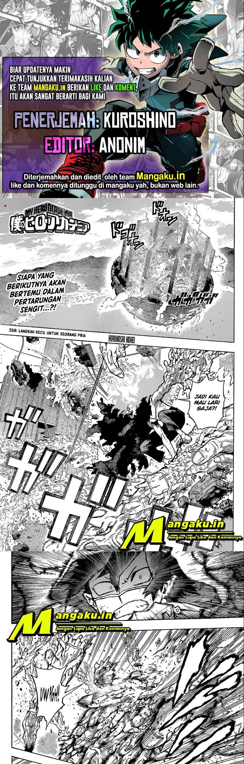 Baca Komik Boku no Hero Academia Chapter 358 Gambar 1