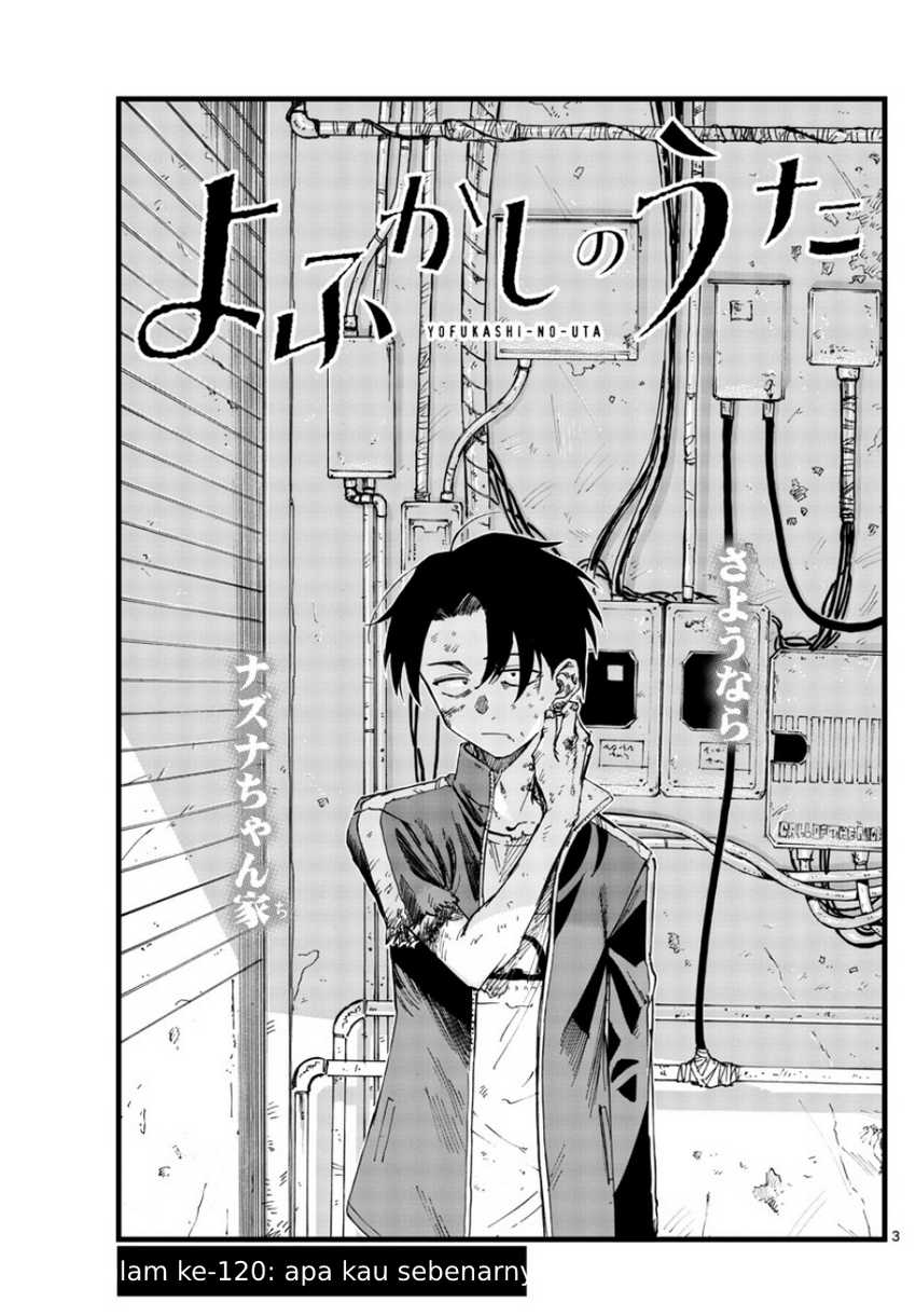 Yofukashi no Uta Chapter 120 Gambar 4