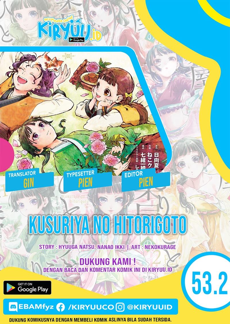 Baca Komik Kusuriya no Hitorigoto Chapter 53.2 Gambar 1