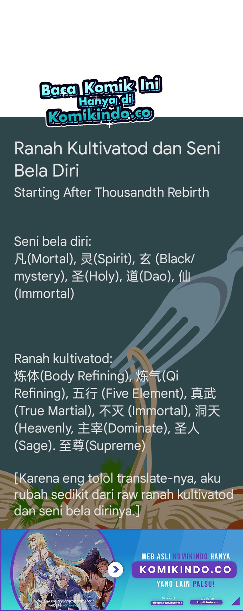 Starting After Thousandth Rebirth Chapter 22 Gambar 29