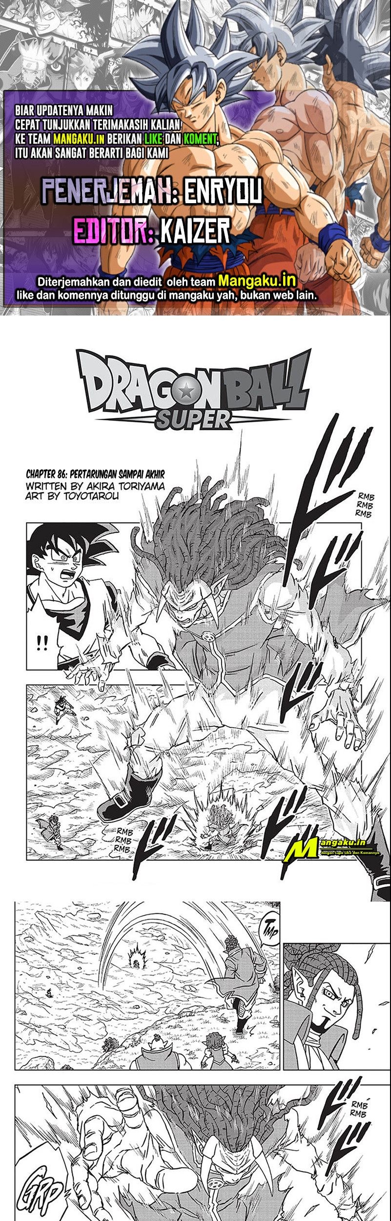 Baca Komik Dragon Ball Super Chapter 86.1 Gambar 1