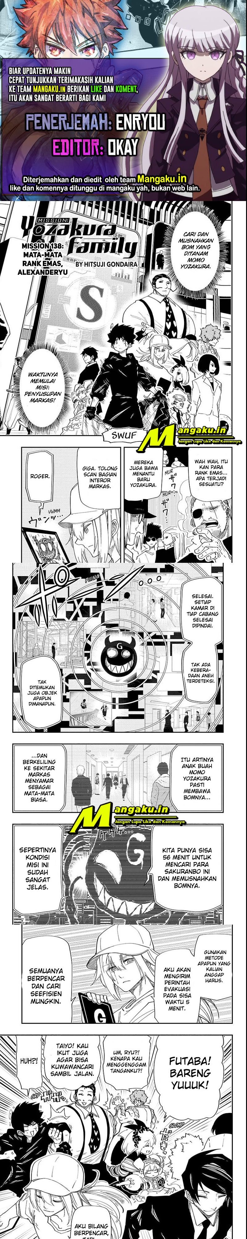 Baca Komik Mission: Yozakura Family Chapter 138 Gambar 1