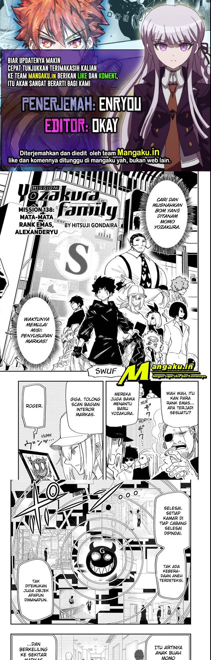 Baca Komik Mission: Yozakura Family Chapter 138 Gambar 1