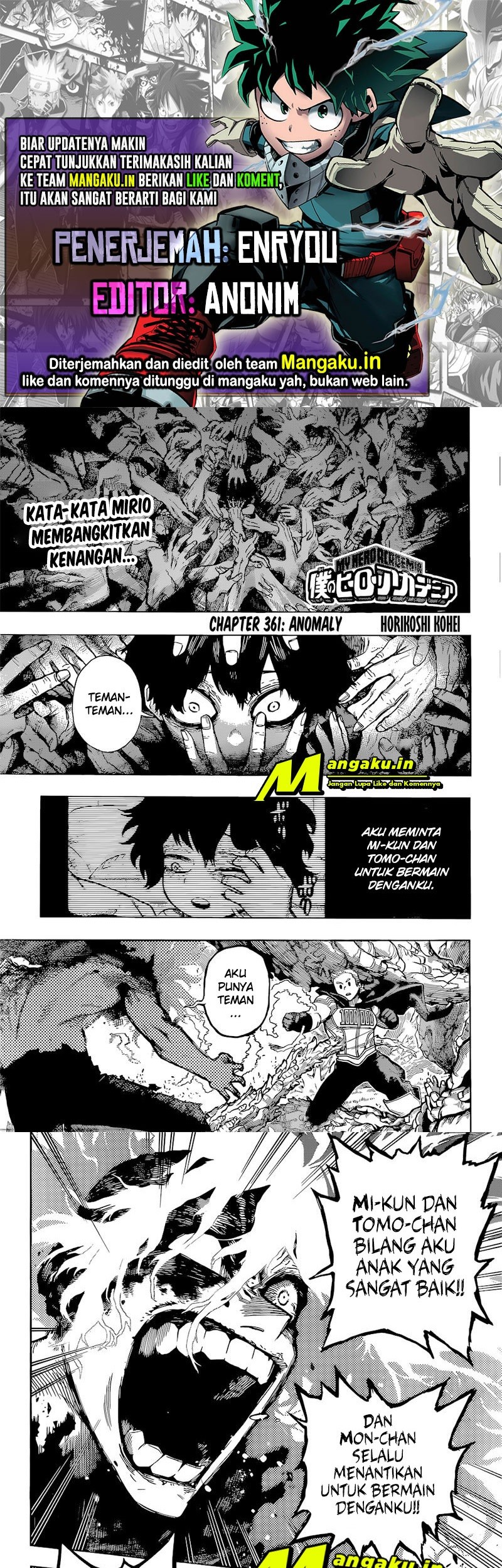 Baca Komik Boku no Hero Academia Chapter 361 Gambar 1