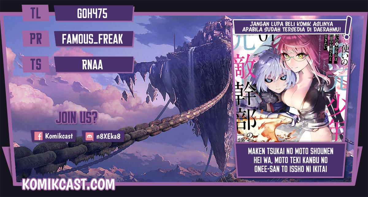 Baca Komik Maken Tsukai no Moto Shounen Hei wa, Moto Teki Kanbu no Onee-san to Issho ni Ikitai Chapter 02.1 Gambar 1