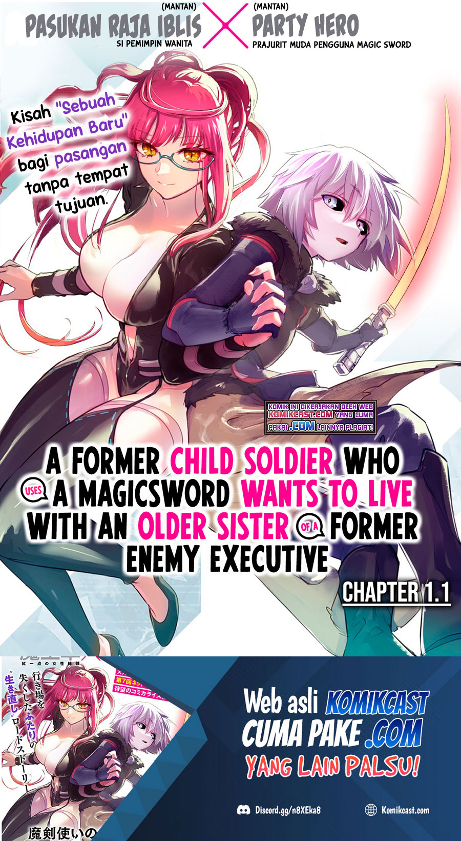 Baca  Maken Tsukai no Moto Shounen Hei wa, Moto Teki Kanbu no Onee-san to Issho ni Ikitai Chapter 01.1 Gambar 2