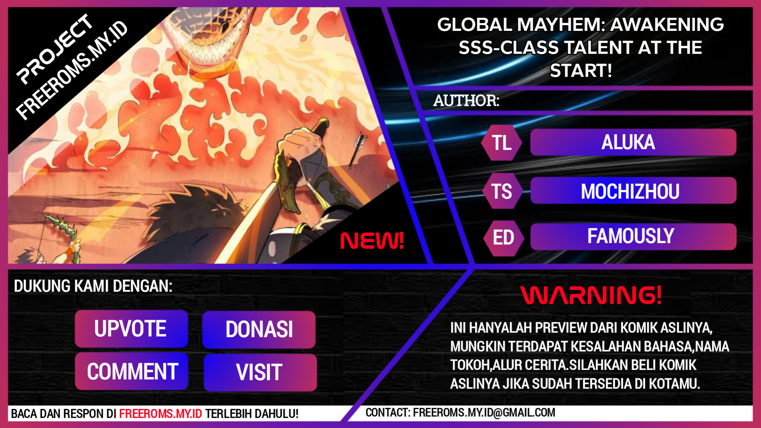 Baca Komik Global Mayhem: Awakening SSS-Class Talent at the Start! Chapter .1 - prolog Gambar 1