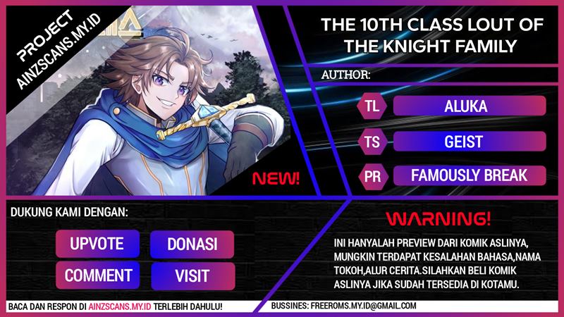 Baca Komik The 10th Class Lout of the Knight Family Chapter 06 Gambar 1
