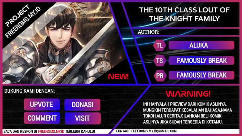 Baca Komik The 10th Class Lout of the Knight Family Chapter 02 Gambar 1