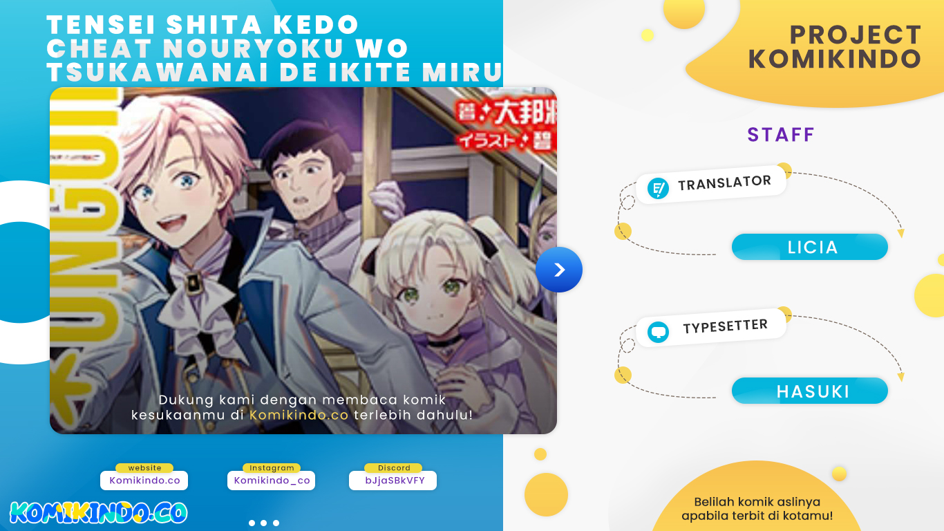 Baca Komik Tensei Shita Kedo Cheat Nouryoku wo Tsukawanai De Ikite Miru Chapter 03.1 Gambar 1