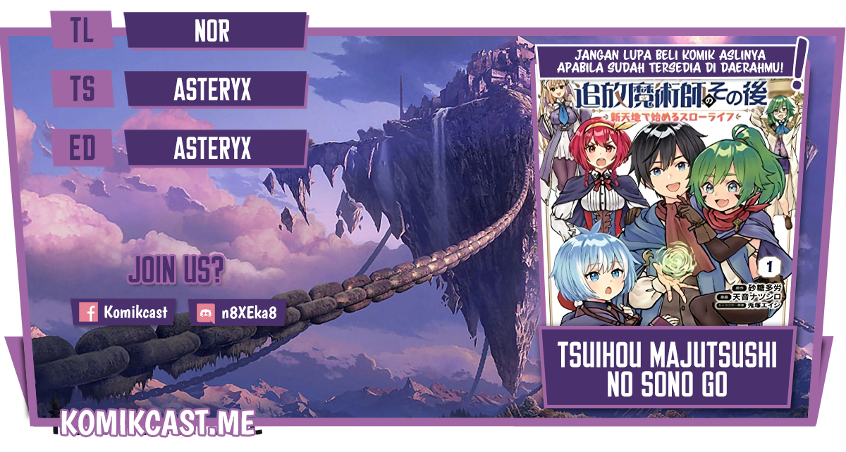 Baca Komik Tsuihou Majutsushi no Sono Go: Shintenchi de Hajimeru Slow Life Chapter 14.5 Gambar 1