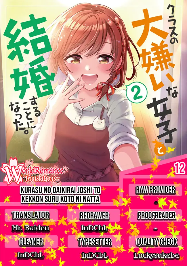 Baca Komik Kurasu no Daikirai na Joshi to Kekkon Suru Koto ni Natta Chapter 12 Gambar 1