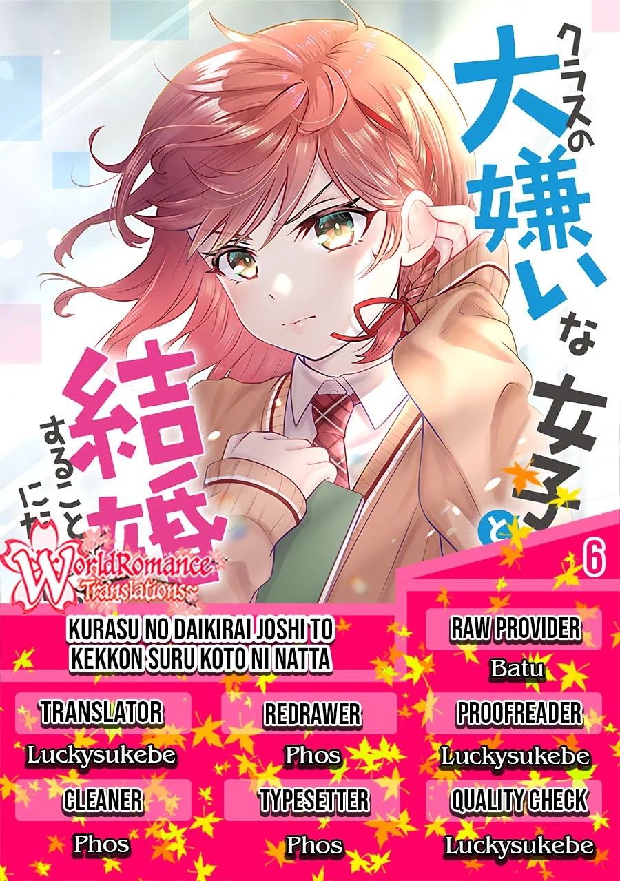 Baca Komik Kurasu no Daikirai na Joshi to Kekkon Suru Koto ni Natta Chapter 06 Gambar 1