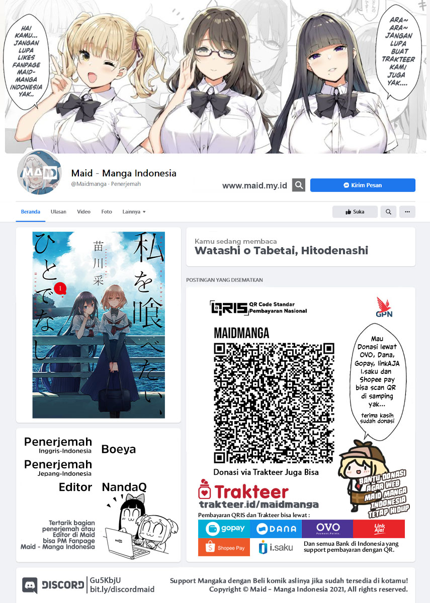 Baca Watashi o Tabetai, Hitodenashi Chapter 07 Gambar 2