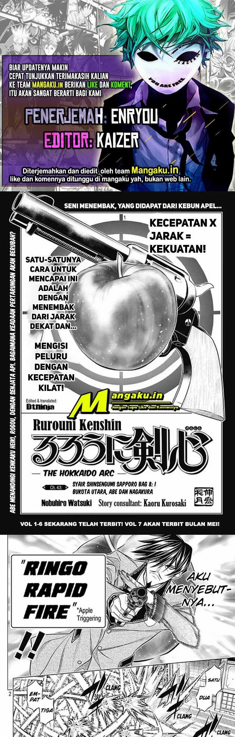 Baca Komik Rurouni Kenshin: Meiji Kenkaku Romantan – Hokkaido-hen Chapter 44 Gambar 1