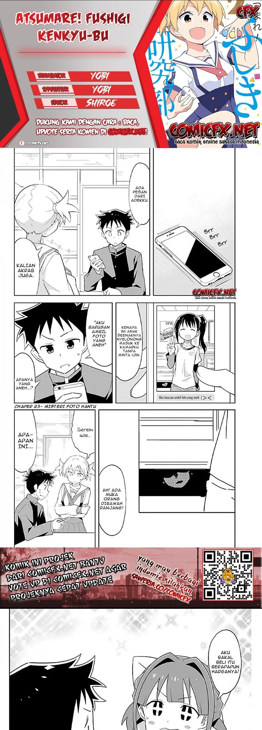 Baca Komik Atsumare! Fushigi Kenkyuubu Chapter 23 Gambar 1
