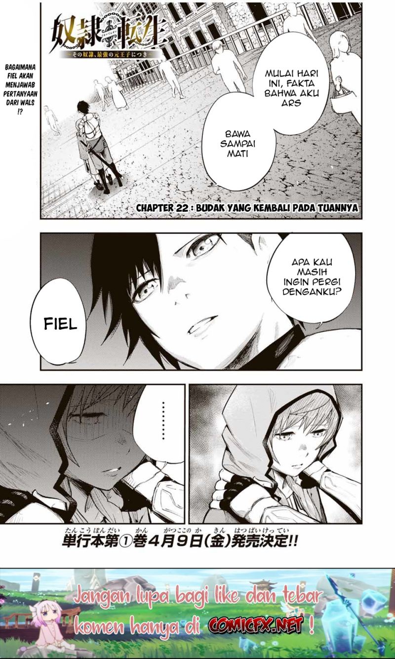 Baca Dorei Tensei: Sono Dorei, Saikyou no Moto Ouji ni Tsuki Chapter 22 Gambar 2