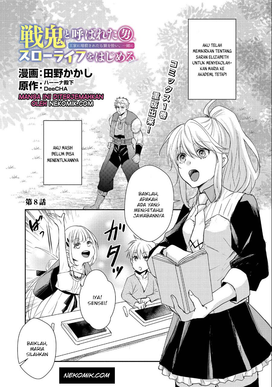 Baca Senki to Yobareta Otoko, Puke ni Ansatsu Saretara Musume wo Hiroi, Issho ni Slow Life wo Hajimeru Chapter 08 Gambar 2