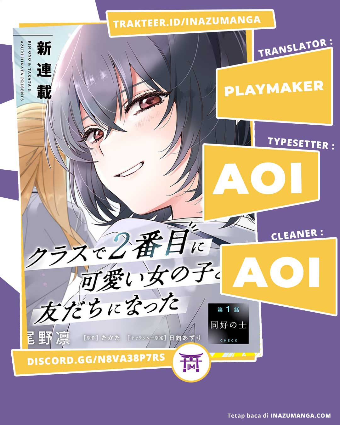 Baca Komik Class de 2 Banme ni Kawaii Onna no Ko to Tomodachi ni Natta Chapter 01 Gambar 1
