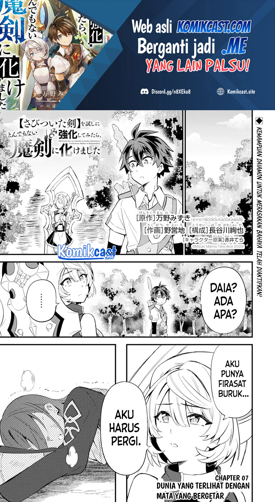 Baca Sabitsuita Ken wo Tameshi ni Kyouka Shite Mitara, Tondemonai Maken ni Bakemashita Chapter 07 Gambar 2