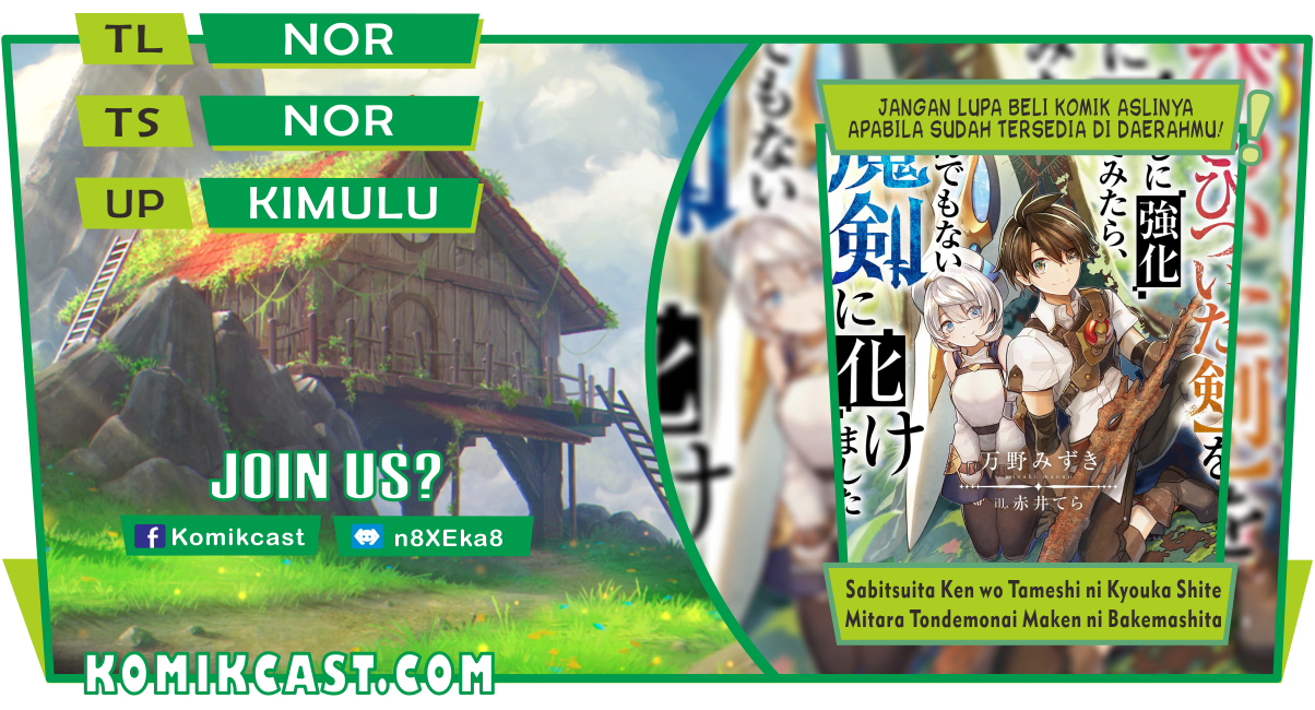 Baca Komik Sabitsuita Ken wo Tameshi ni Kyouka Shite Mitara, Tondemonai Maken ni Bakemashita Chapter 01 Gambar 1