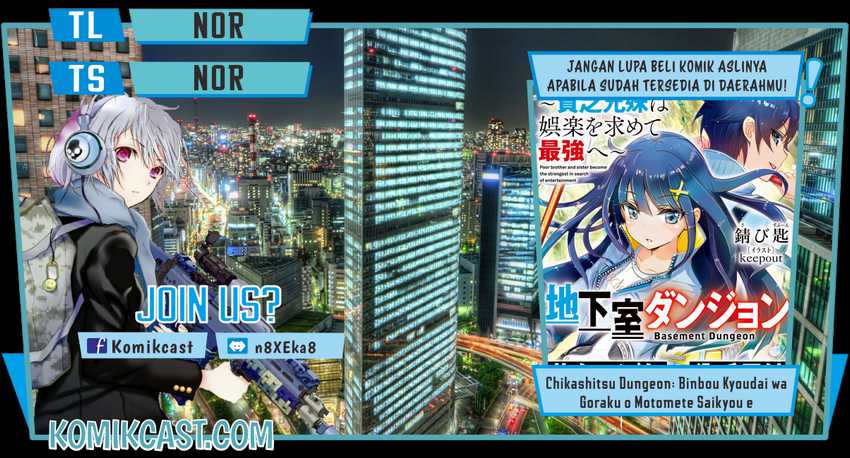 Baca Komik Chikashitsu Dungeon: Binbou Kyoudai wa Goraku o Motomete Saikyou e Chapter 05 Gambar 1
