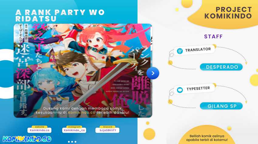 Baca Komik A Rank Party wo Ridatsu Shita Ore wa, Moto Oshiego Tachi to Meikyuu Shinbu wo Mezasu Chapter 34 Gambar 1
