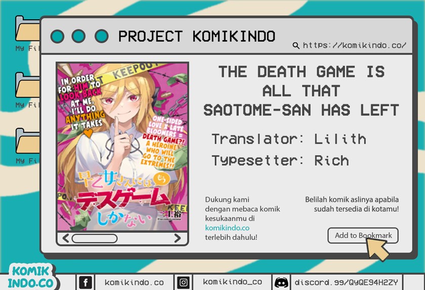 Baca Komik The Death Game Is All That Saotome-san Has Left Chapter 08 Gambar 1