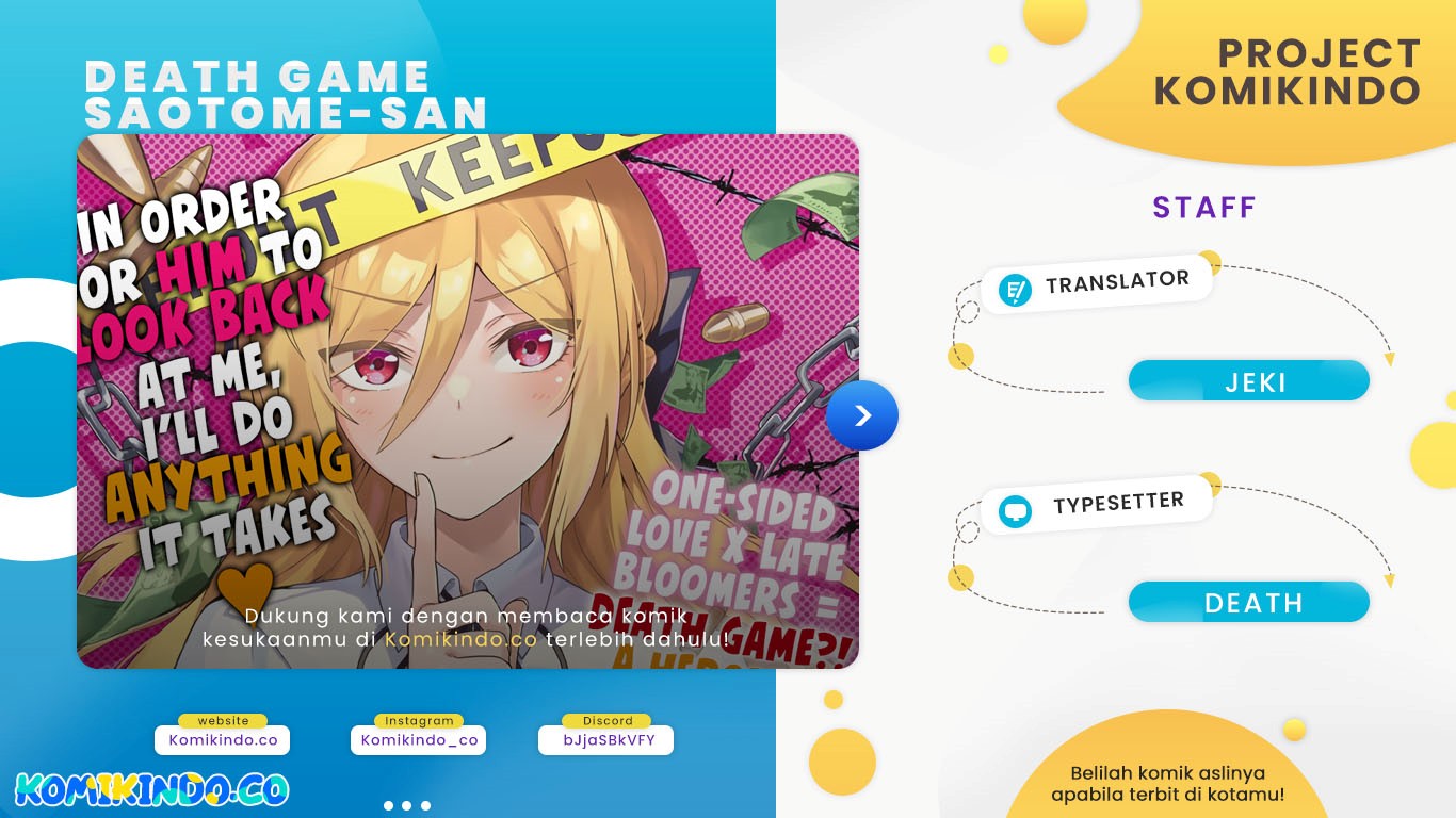 Baca Komik The Death Game Is All That Saotome-san Has Left Chapter 02 Gambar 1