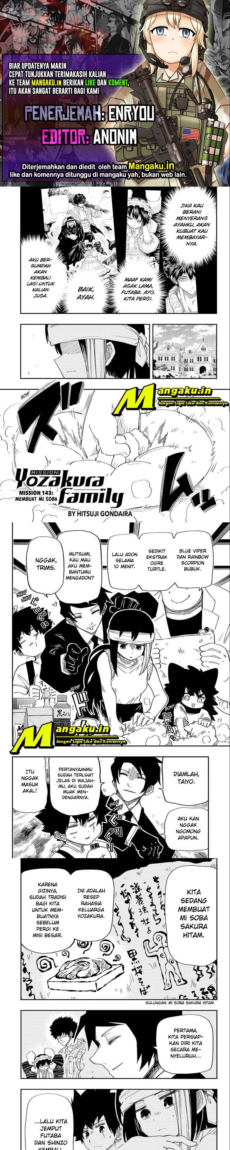 Baca Komik Mission: Yozakura Family Chapter 143 Gambar 1