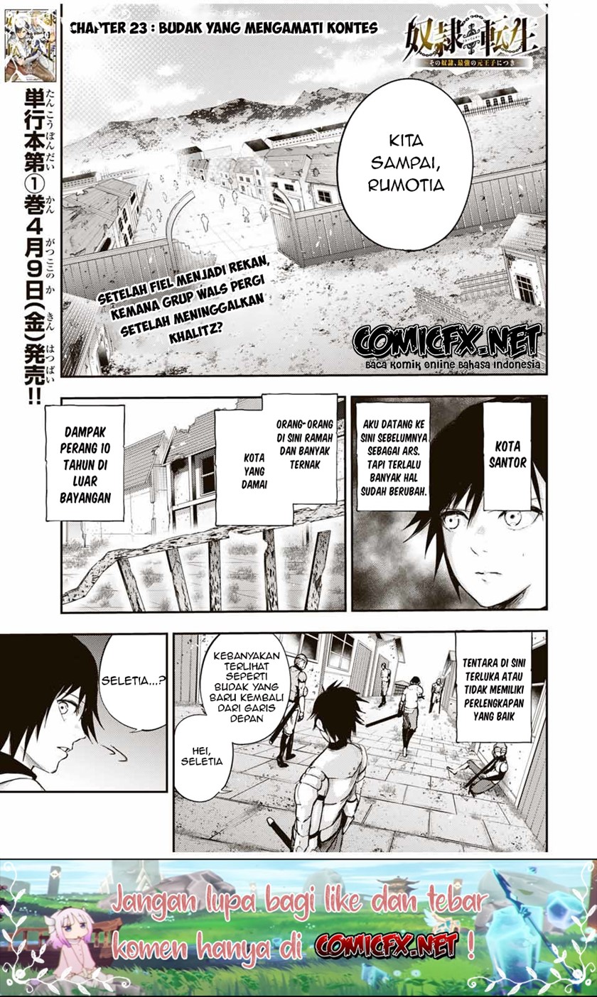 Baca Dorei Tensei: Sono Dorei, Saikyou no Moto Ouji ni Tsuki Chapter 24 Gambar 2