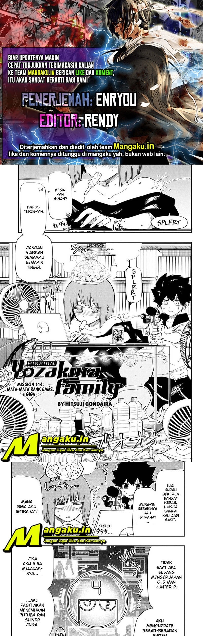 Baca Komik Mission: Yozakura Family Chapter 144 Gambar 1