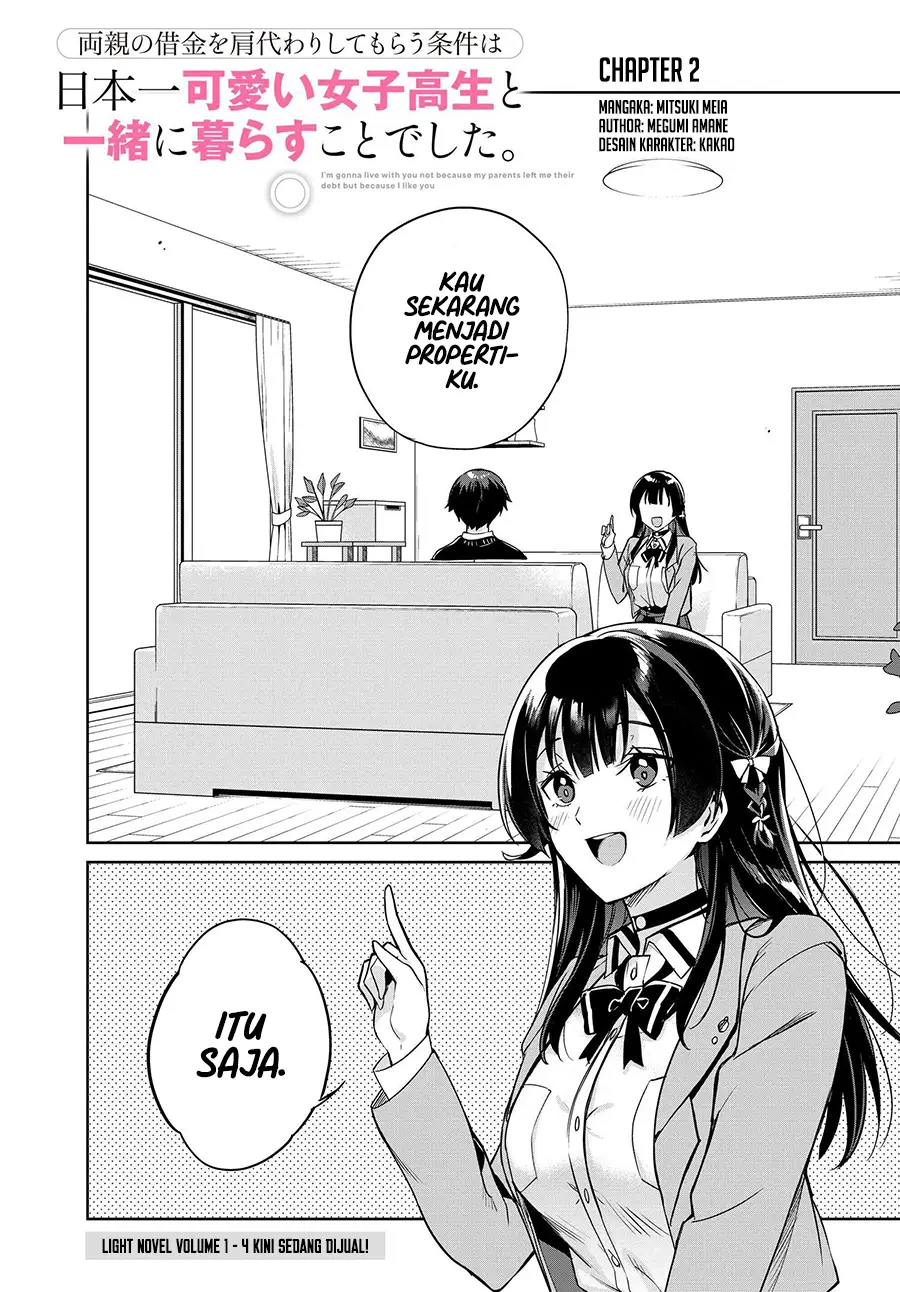 Baca Ryoushin no Shakkin wo Katagawari Shite Morau Jouken wa Nihon’ichi Kawaii Joshikousei to Issho ni Kurasu Koto Deshita Chapter 02 Gambar 2