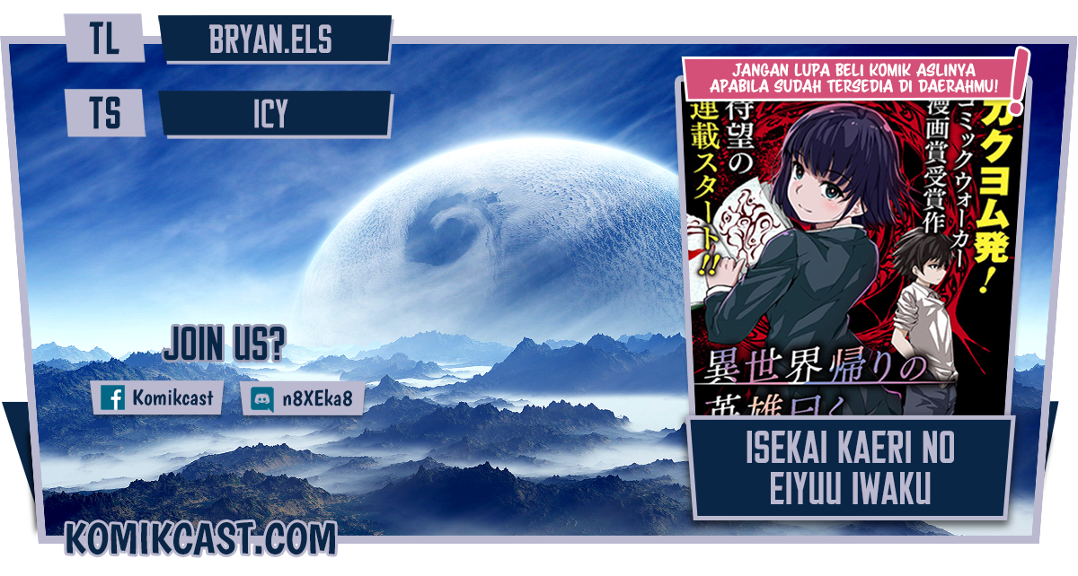 Baca Komik Isekai Kaeri no Eiyuu Iwaku Chapter 01.1 Gambar 1