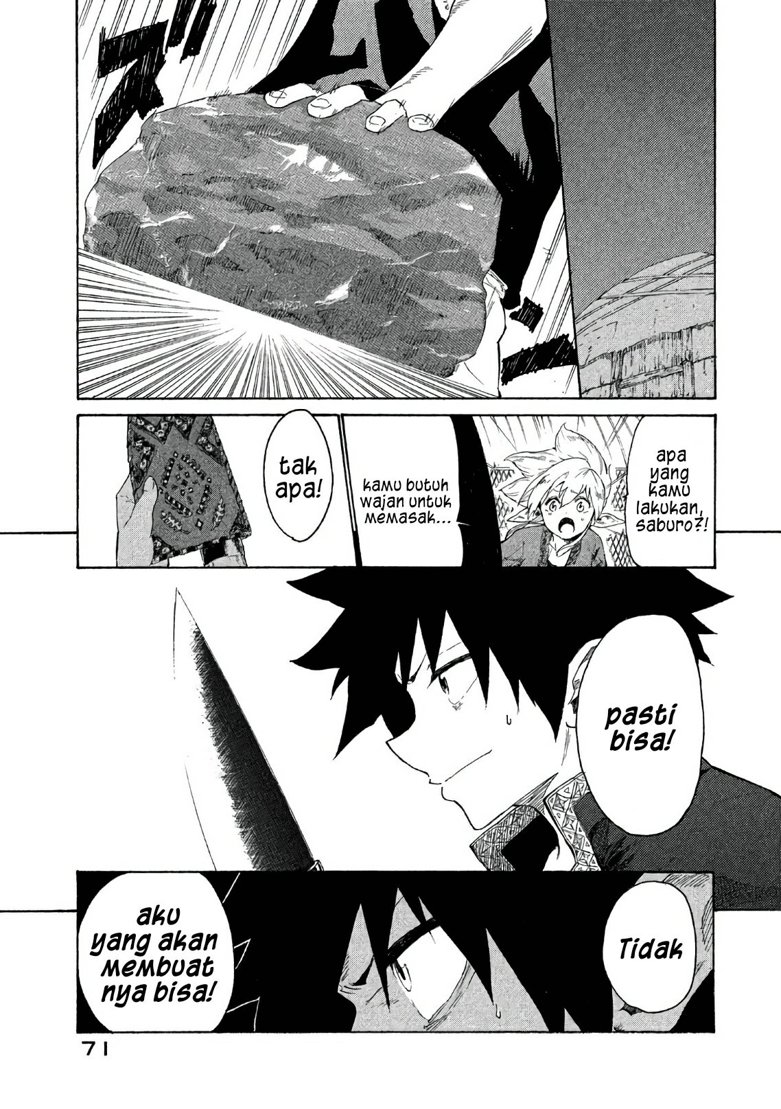 Mazumeshi Elf to Yuubokugurashi Chapter 02 Gambar 24