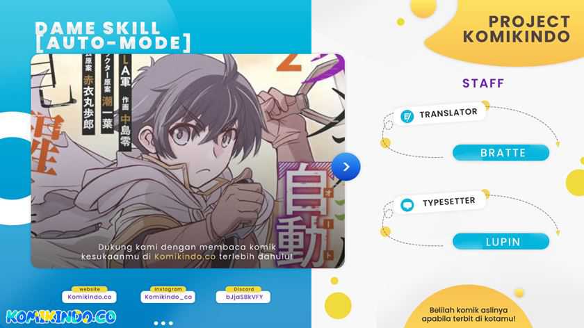 Baca Komik Dame Skill [Auto Mode] ga Kakuseishimashita ~Are, Guild no Scout-san, Ore wo “Iranai”-tte Itte Masendeshita?~ Chapter 08 Gambar 1