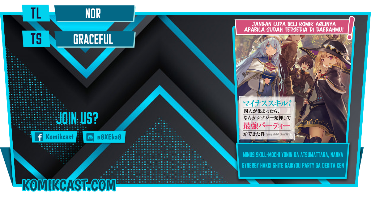 Baca Komik Minus Skill-mochi Yonin ga Atsumattara, Nanka Synergy Hakki Shite Saikyou Party ga Dekita Ken Chapter 02.2 Gambar 1
