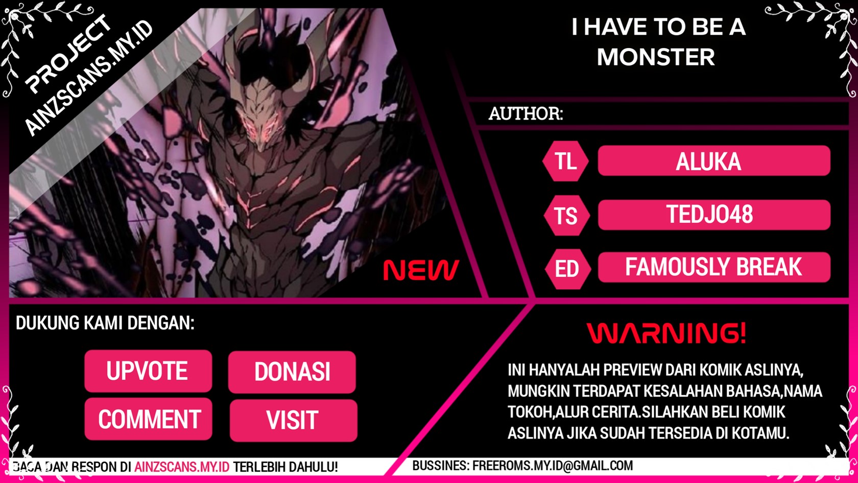 Baca Komik I Have to Be a Monster Chapter 09 Gambar 1