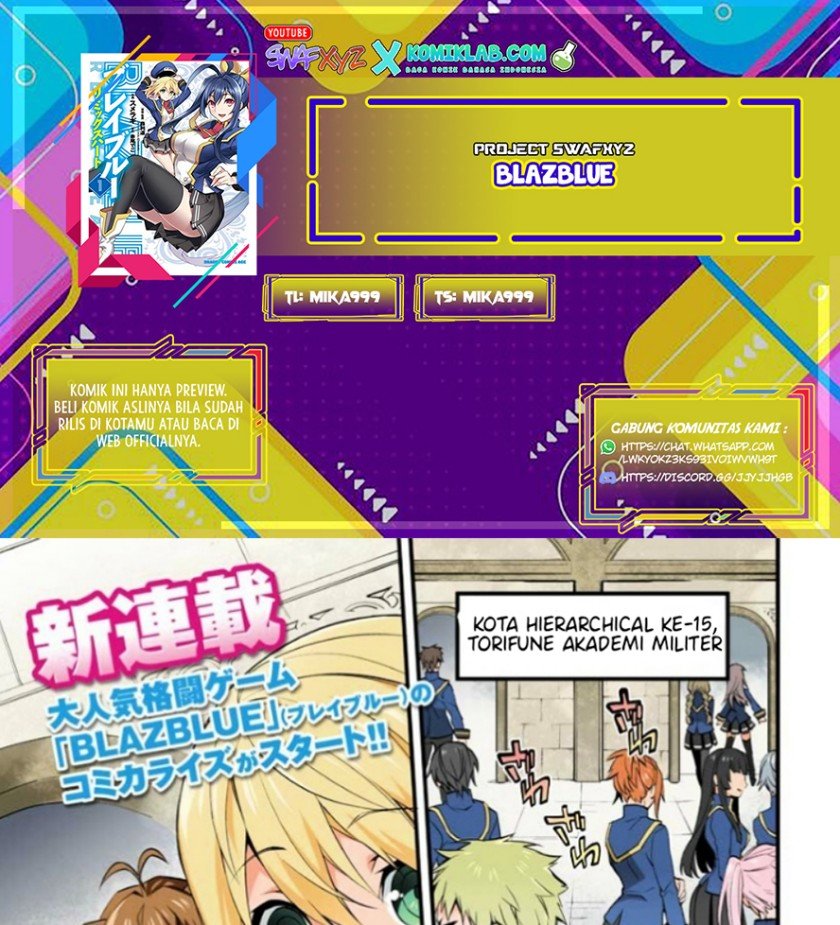 Baca Komik BlazBlue – Remix Heart Chapter 1 Gambar 1