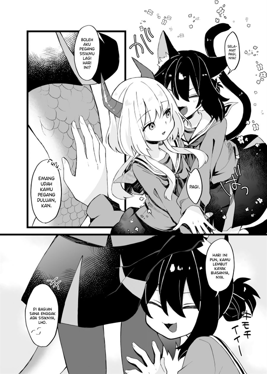 Baca Komik A Story About a Dragon Girl and a Cat Girl Skipping School Chapter 00.1 Gambar 1