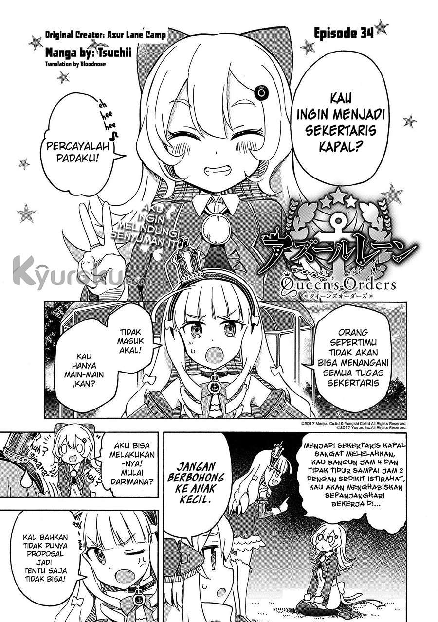 Baca Komik Azur Lane Queen's Orders Chapter 34 Gambar 1