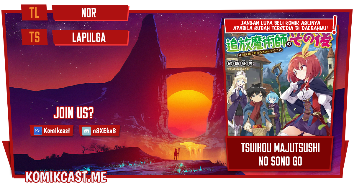 Baca Komik Tsuihou Majutsushi no Sono Go: Shintenchi de Hajimeru Slow Life Chapter 19 Gambar 1